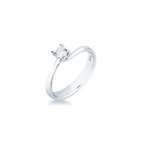 Ring Mirco Visconti Woman Solitario in White Gold Diamante 0.23 Ct LF302/20 - LF302/20